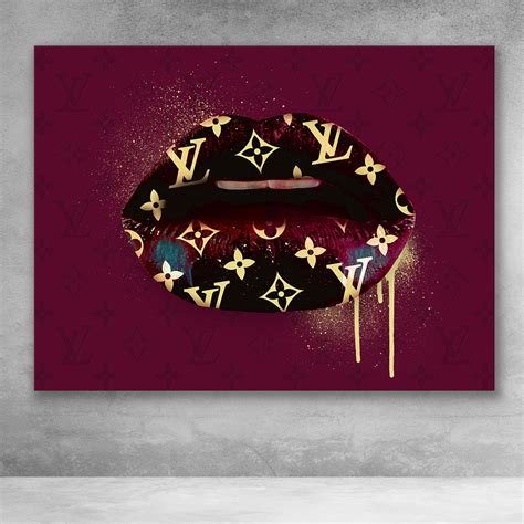 louis vuitton lips wall art|louis vuitton painting canvas.